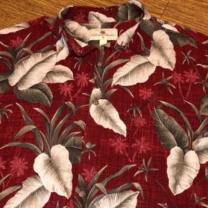 Island Shores Tropical Hawaiian Button Down Shirt